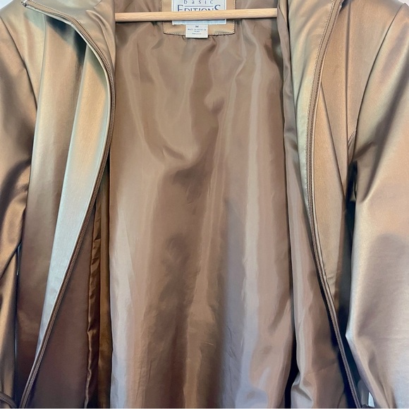 Basic Editions Women’s Vegan Leather Jacket | Bronze | Side Pockets - Picture 5 of 10